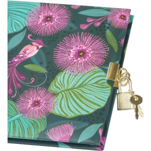 Goldbuch Denník Tropické vtáky zelený 16x16 cm