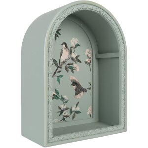 Clayre & Eef Nástenná polica Set 2 Modrá Ružová 30x16x40/24x14x30 cm