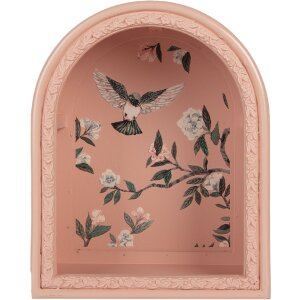 Clayre & Eef Nástenná polica Set 2 Modrá Ružová 30x16x40/24x14x30 cm