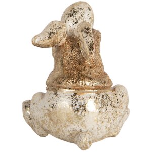 Clayre & Eef 6PR5485 Dekoračná figúrka Zajac 6x5x7 cm béžovo-hnedá