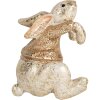 Clayre & Eef 6PR5485 Dekoračná figúrka Zajac 6x5x7 cm béžovo-hnedá