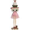 Clayre & Eef 6PR5769 Dekoračná dáma 10x10x36 cm Ružová-Biela