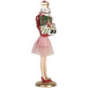 Clayre & Eef 6PR5769 Dekoračná dáma 10x10x36 cm Ružová-Biela