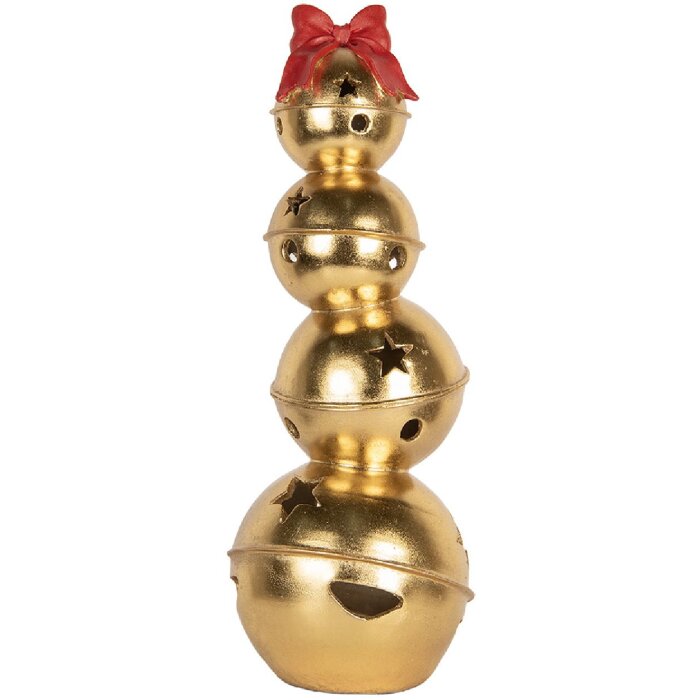 Clayre & Eef 6PR5771 Naskladané zvončeky 20x20x54 cm zlaté-červené