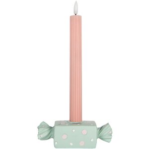 Clayre & Eef Svieťnik 14x6x4 cm Modro-biely