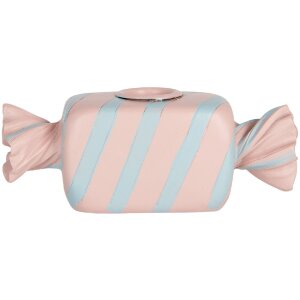 Clayre & Eef Svietnik 14x5x5 cm ružovo-modrý