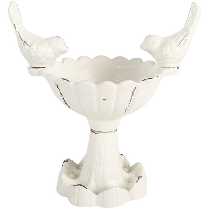 Clayre & Eef 6Y5741 Krmítko pre vtáky 14x10x15 cm biele