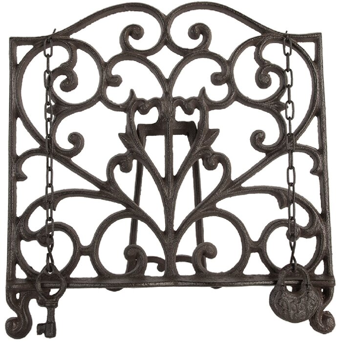 Clayre & Eef 6Y5751 Železný stojan na knihy 27x5x27 cm