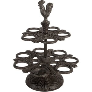 Clayre & Eef 6Y5752 Držiak na vajíčka hnedý 19x24 cm