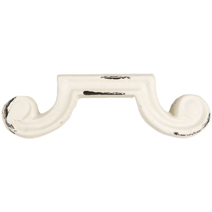 Clayre & Eef Kľučka 12x4x3 cm Biela