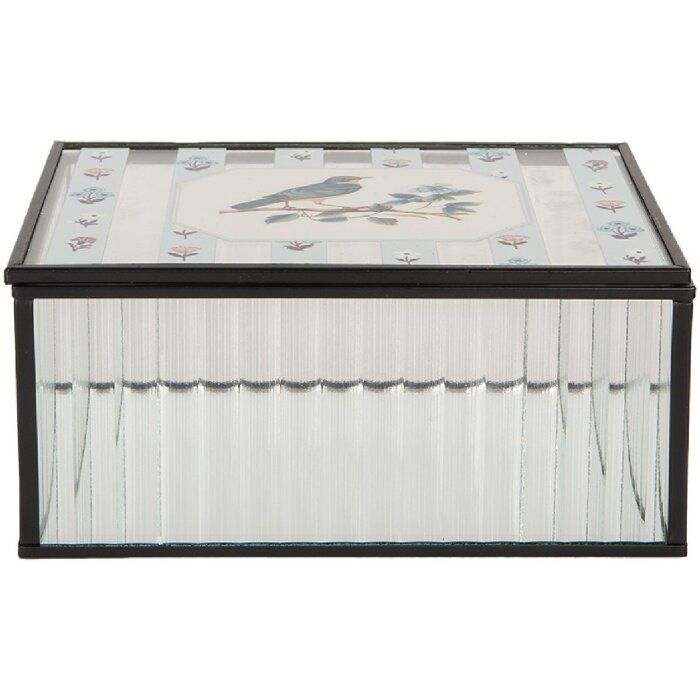 Clayre & Eef 6Y5949 Kovová úložná krabička 18x14x8 cm