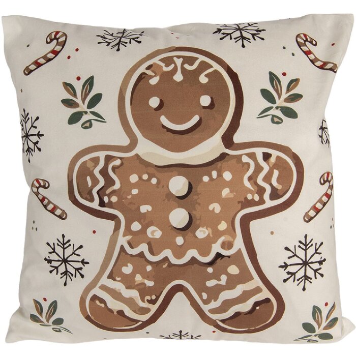 Clayre & Eef CGM22 obliečka na vankúš 45x45 cm béžovo-hnedá