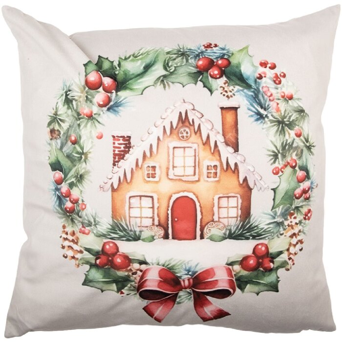 Clayre & Eef KT021.431 Obliečka na vankúš 45x45 cm béžovo-hnedá