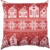 Clayre & Eef Poťah na vankúš 45x45 cm červeno-biely
