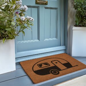 Clayre & Eef MC275 rohožka 75x45x1 cm hnedá/čierna