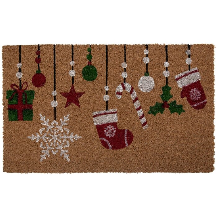 Clayre & Eef MC276 rohožka 75x45x1 cm hnedo-červená