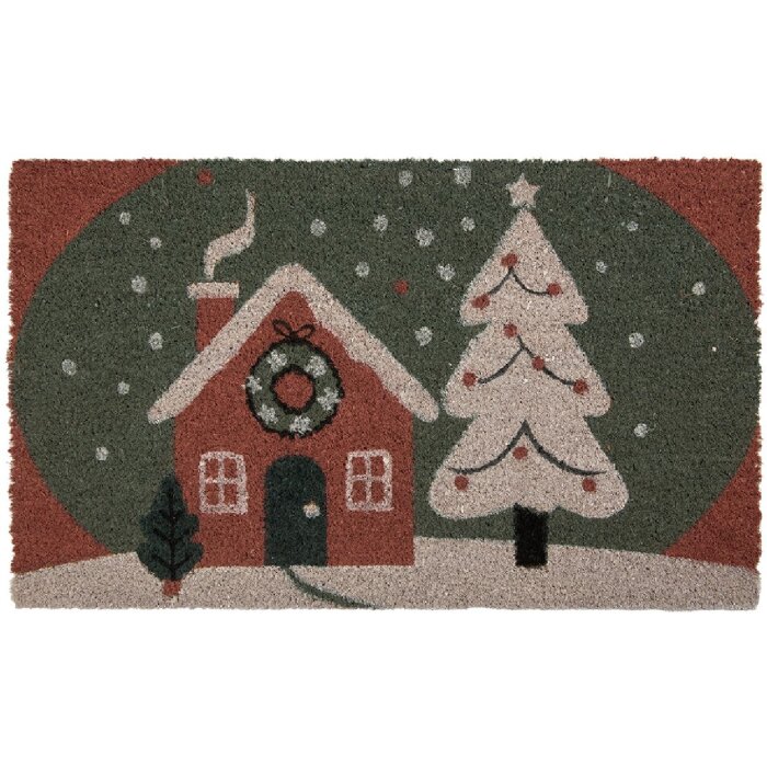 Clayre & Eef MC278 Rohožka 75x45x1 cm - Červeno-zelená