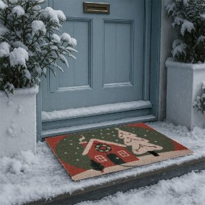 Clayre & Eef MC278 Rohožka 75x45x1 cm - Červeno-zelená