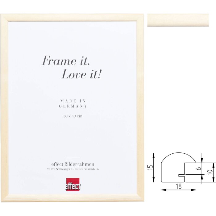 Effect Drevený fotorámik Profil 45 Borovica Prírodná