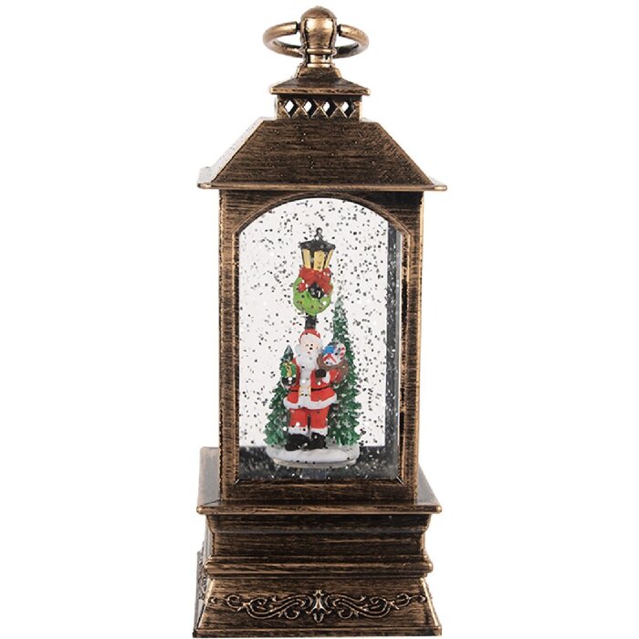 Clayre & Eef 66410 Dekoračný lampáš s Mikulášom 8x8x20 cm / 3xAAA