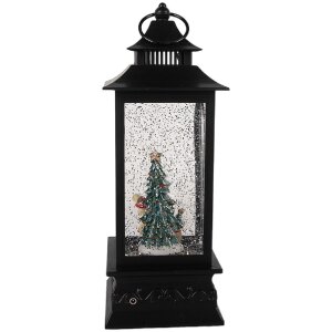 Clayre & Eef 66411 Dekoračná lampa s Mikulášom 10x10x28 cm na batérie