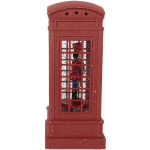 Clayre & Eef Dekorácia Telefónna Búda s Luskáčikom 9x9x21 cm