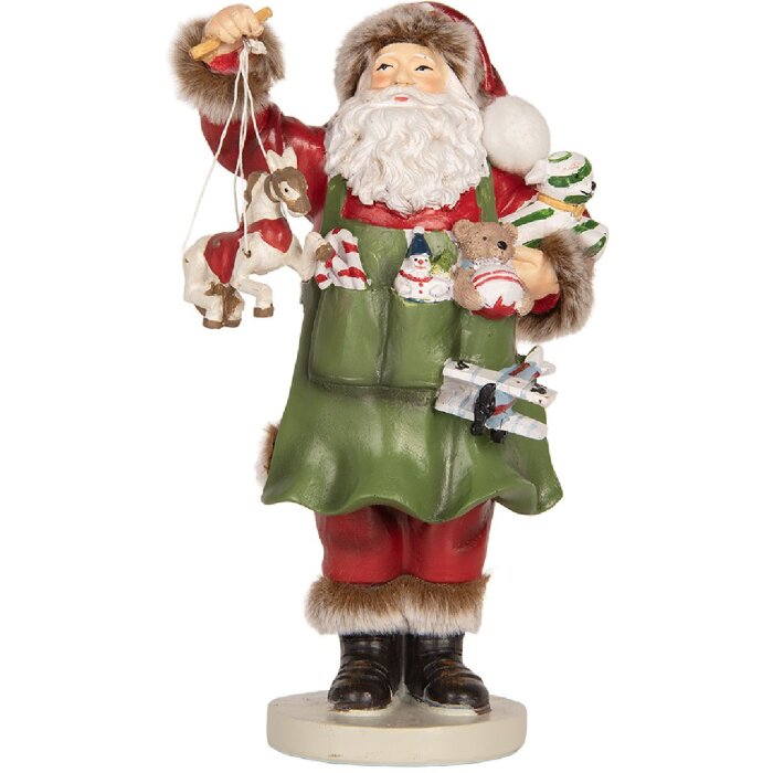 Clayre & Eef 6PR5748 Dekorácia Santa Claus 13x9x23 cm