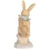 Clayre & Eef Dekoračný zajac 16x6x11 cm hnedo-biely