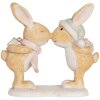 Clayre & Eef Dekoračný zajac 10x5x10 cm hnedý & biely