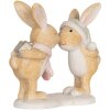 Clayre & Eef Dekoračný zajac 10x5x10 cm hnedý & biely