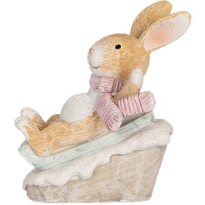 Clayre & Eef Dekoračný zajac 8x6x9 cm...