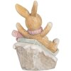 Clayre & Eef Dekoračný zajac 8x6x9 cm hnedá/biela