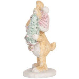 Clayre & Eef 6PR5886 Dekoračná figúrka zajaca 5x5x10 cm