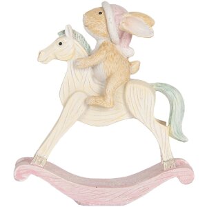 Clayre & Eef Dekoračná socha zajaca 13x4x14 cm