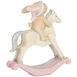 Clayre & Eef Dekoračná socha zajaca 13x4x14 cm