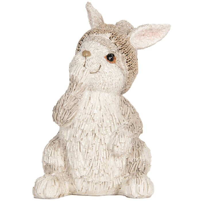 Clayre & Eef Dekoratívny zajačik 9x9x14 cm