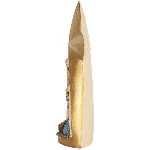 Clayre & Eef Vianočná skupinka 14x6x21 cm zlatá/hnedá