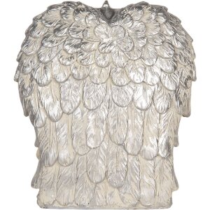 Clayre & Eef 6PR5896 Vianočná skupinka 12x6x13 cm strieborná/biela