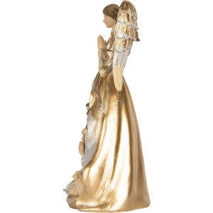 Clayre & Eef 6PR5897 Vianočná skupina 16x13x31 cm Béžová & Biela