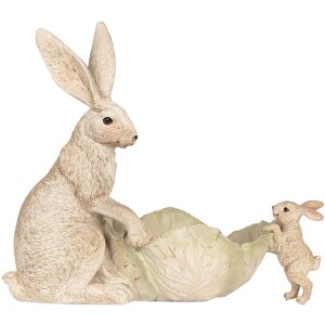 Clayre & Eef Dekorácia Králik s miskou...