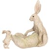 Clayre & Eef Dekorácia Králik s miskou 29x14x26 cm
