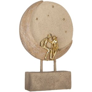 Clayre & Eef 6PR5909 Pár sediaci na mesiaci 18x5x26 cm béžovo zlatý