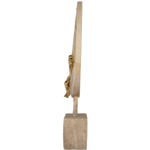 Clayre & Eef 6PR5909 Pár sediaci na mesiaci 18x5x26 cm béžovo zlatý