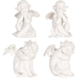Clayre & Eef Dekoratívni anjeli Set 4 ks...