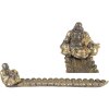 Clayre & Eef Držiak na kadidlo Buddha Strieborná/Zlatá 33x8x7 cm