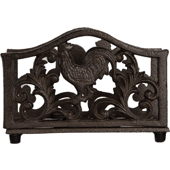 Clayre & Eef 6Y5755 Držiak na servítky 17x6x12 cm Hnedý