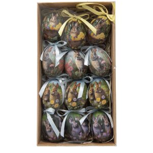 Clayre & Eef 65904 Závesné vajíčka (set 12) 4x5 cm