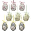 Clayre & Eef 65906 Závesné dekoratívne vajíčka (9 ks) 5x8 cm