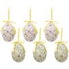 Clayre & Eef 65910 Dekoračné závesné vajíčka (6ks) 7x10 cm