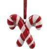 Clayre & Eef Závesná dekorácia Cukrová tyčinka 6x2x8 cm červeno-biela
